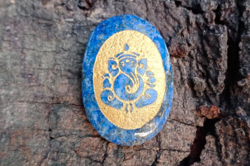 Lapiz lazuli Energized Crystal Ganpati - BrahmatellsStore