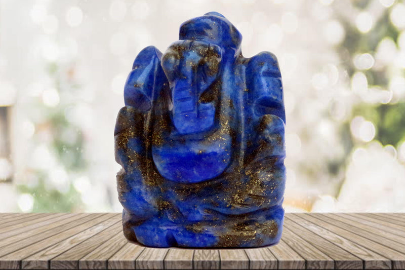 Lapis Lazuli Ganesha Idol for Wisdom & Protection | Brahmatells - BrahmatellsStore