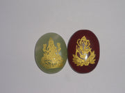 Laxmi Ganesha Combo - Red Jasper and Green Aventurine - BrahmatellsStore
