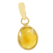 Light Yellow Sapphire Pendant - Jupiter's Gentle Glow | Brahmatells - BrahmatellsStore
