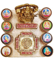 Mahalakshmi Yantra Chowki (Brass Chowki) | Ashtalaxmi Yantra Brass Chowki for Money - BrahmatellsStore