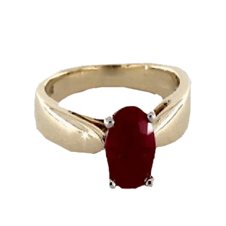 Maroon-Red Ruby Manak Oval Ring - Sun's Radiance | Brahmatells - BrahmatellsStore