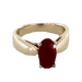 Maroon-Red Ruby Manak Oval Ring - Sun's Radiance | Brahmatells - BrahmatellsStore