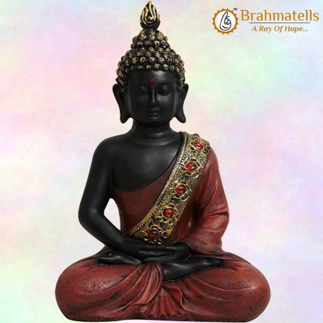Meditating Buddha Figurine - POLYRESIN - BrahmatellsStore