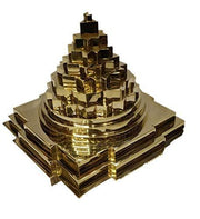 Meru Shree Yantra (Brass-Gold) - BrahmatellsStore