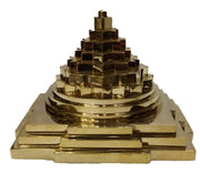 Meru Shree Yantra (Brass-Gold) - BrahmatellsStore