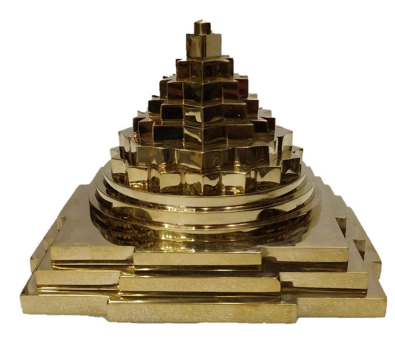 Meru Shree Yantra (Brass-Gold) - BrahmatellsStore