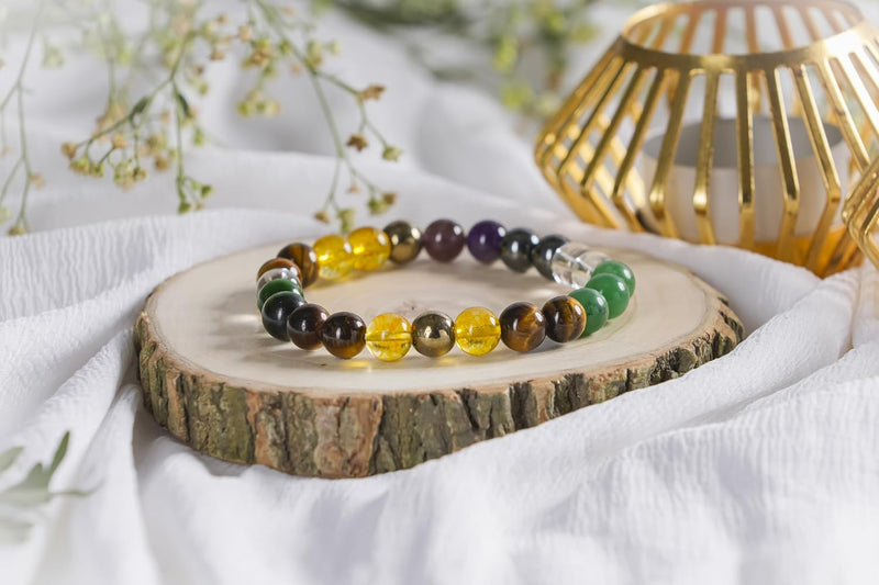 Money Magnet Bracelet | Pyrite, Citrine, Aventurine, Amethyst - BrahmatellsStore