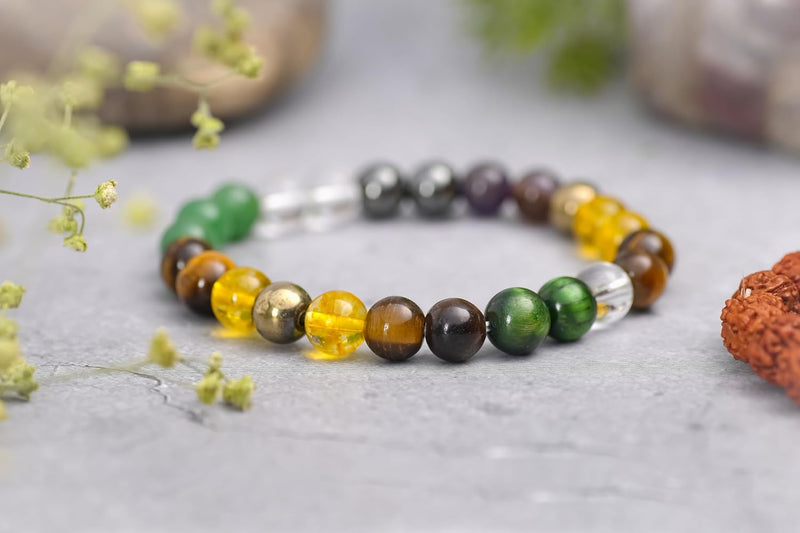 Money Magnet Bracelet | Pyrite, Citrine, Aventurine, Amethyst - BrahmatellsStore