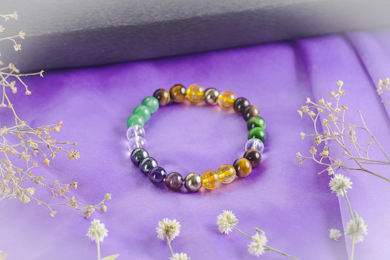 Money Magnet Bracelet | Pyrite, Citrine, Aventurine, Amethyst - BrahmatellsStore