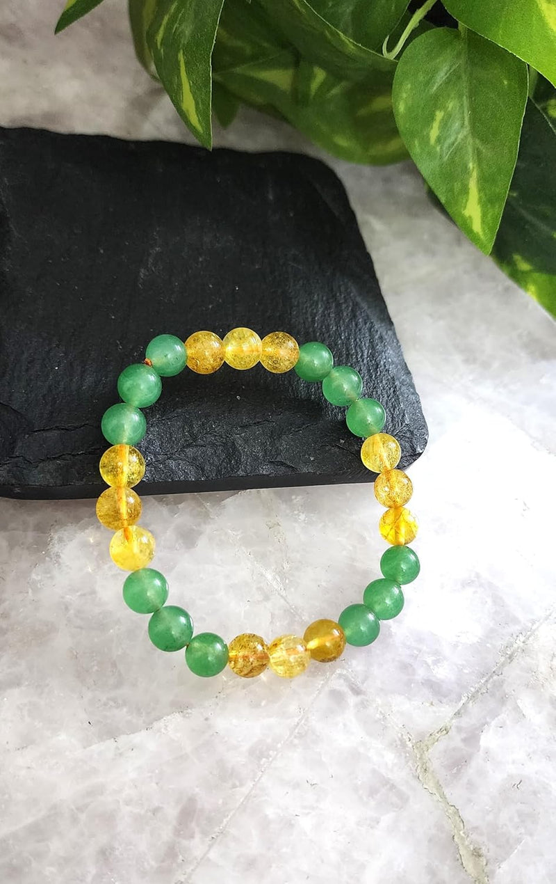 Money Magnet Citrine & Green Aventurine Bracelet | Wealth & Success - BrahmatellsStore
