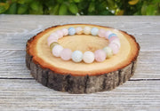 Morganite Beryl Bracelet: Boho-Chic Love & Healing Accessory - BrahmatellsStore