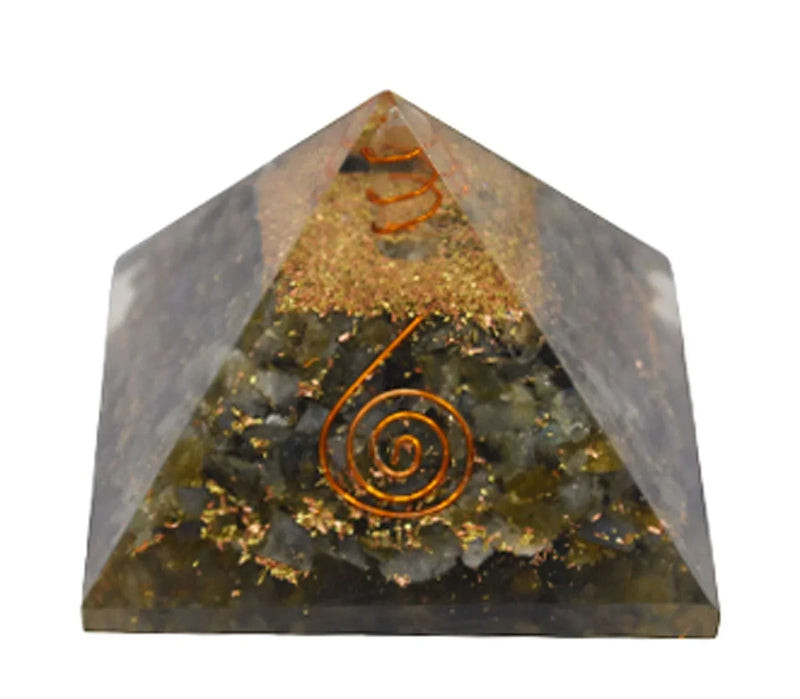 Moss Agate Crystal Pyramid for Reiki Healing, Metaphysical Healing and Protection - BrahmatellsStore