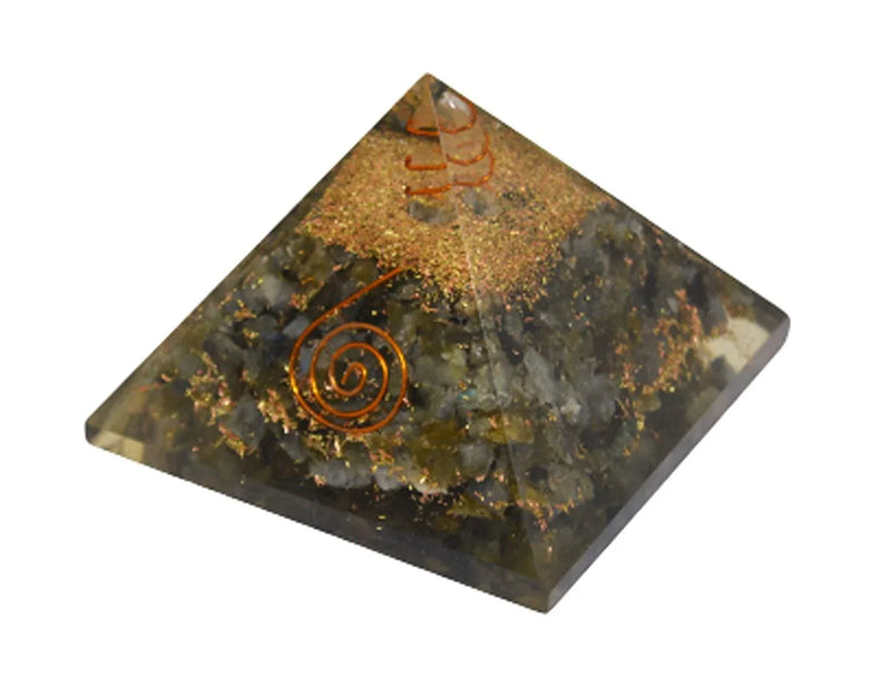 Moss Agate Crystal Pyramid for Reiki Healing, Metaphysical Healing and Protection - BrahmatellsStore