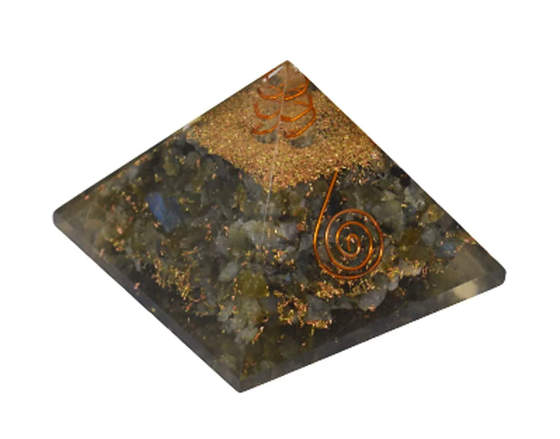 Moss Agate Crystal Pyramid for Reiki Healing, Metaphysical Healing and Protection - BrahmatellsStore