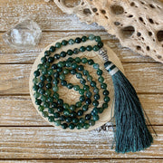 Moss Agate Japa Mala for Meditation | Brahmatells - BrahmatellsStore