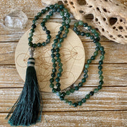 Moss Agate Japa Mala for Meditation | Brahmatells - BrahmatellsStore