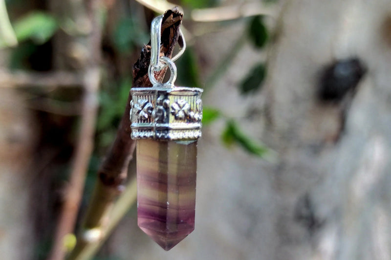 Multi Fluorite Pendant - Clarity & Harmony | Brahmatells - BrahmatellsStore