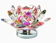 Multicolor Crystal Lotus with Rotating Stand | Brahmatells - BrahmatellsStore