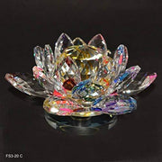 Multicolor Crystal Lotus with Rotating Stand | Brahmatells - BrahmatellsStore