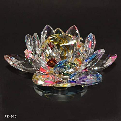 Multicolor Crystal Lotus with Rotating Stand | Brahmatells - BrahmatellsStore