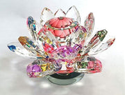 Multicolor Crystal Lotus with Rotating Stand | Brahmatells - BrahmatellsStore