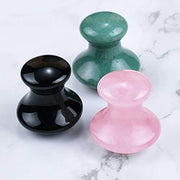 Mushroom-Shaped Gua Sha (Rose Quartz/Green Aventurine/Black Obsidian) - BrahmatellsStore