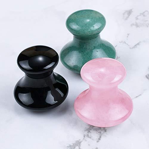 Mushroom-Shaped Gua Sha (Rose Quartz/Green Aventurine/Black Obsidian) - BrahmatellsStore