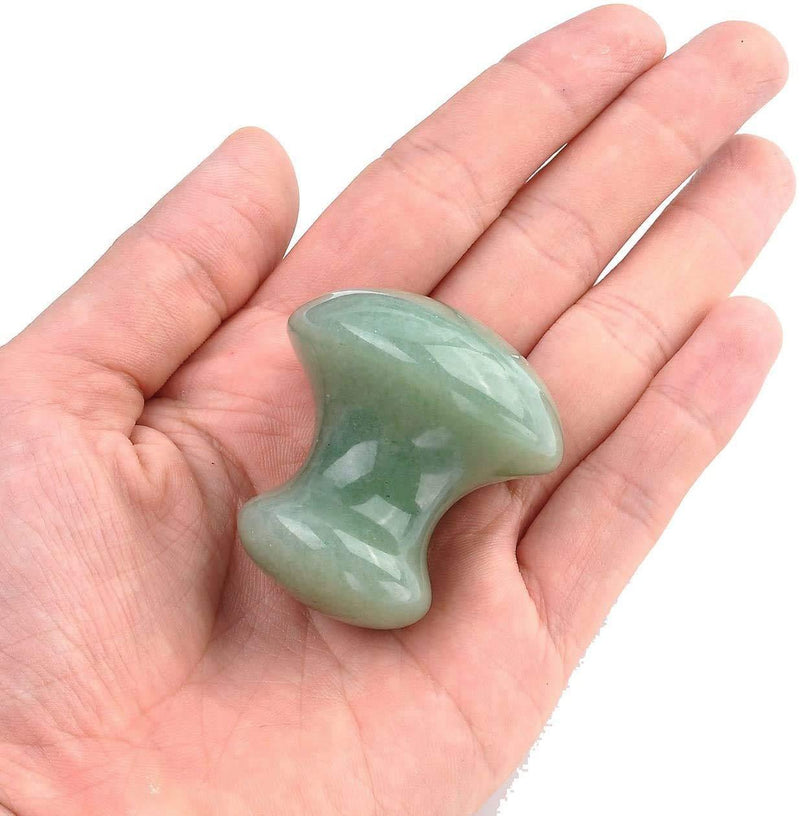 Mushroom-Shaped Gua Sha (Rose Quartz/Green Aventurine/Black Obsidian) - BrahmatellsStore