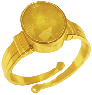 Mustard-Golden Yellow Sapphire Ring - Jupiter's Elegance | Brahmatells - BrahmatellsStore
