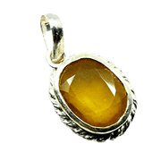 Mustard Yellow Sapphire Pendant - Jupiter's Radiance | Brahmatells - BrahmatellsStore