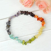 Natural 7 Chakra Bracelet Crystal Stone Chip Bracelet for Reiki Healing and Crystal Healing Stone (Color : Multi) - BrahmatellsStore