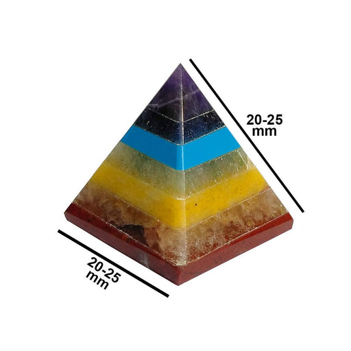 Natural 7 Chakra Pyramid Crystal Stone Pyramid - BrahmatellsStore