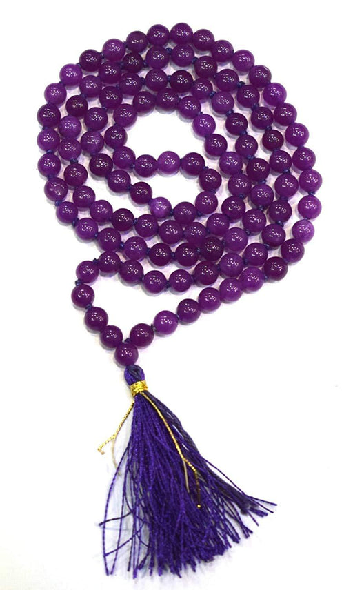 Natural Amethyst Japa Mala 108 Beads for Healing and Prayer | Brahmatells - BrahmatellsStore