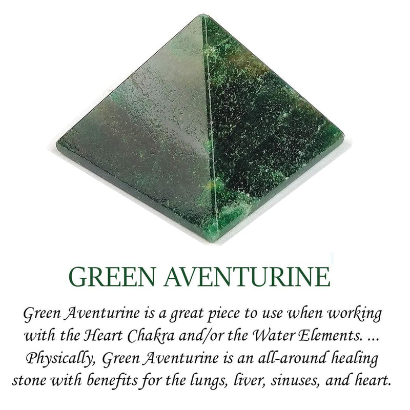 Natural Aventurine Reiki Healing and Crystal Healing Stone Pyramid ( Green) - BrahmatellsStore