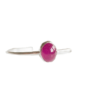 Natural Blush Ruby Manak Oval Ring - Brahmatells Astro Collection - BrahmatellsStore