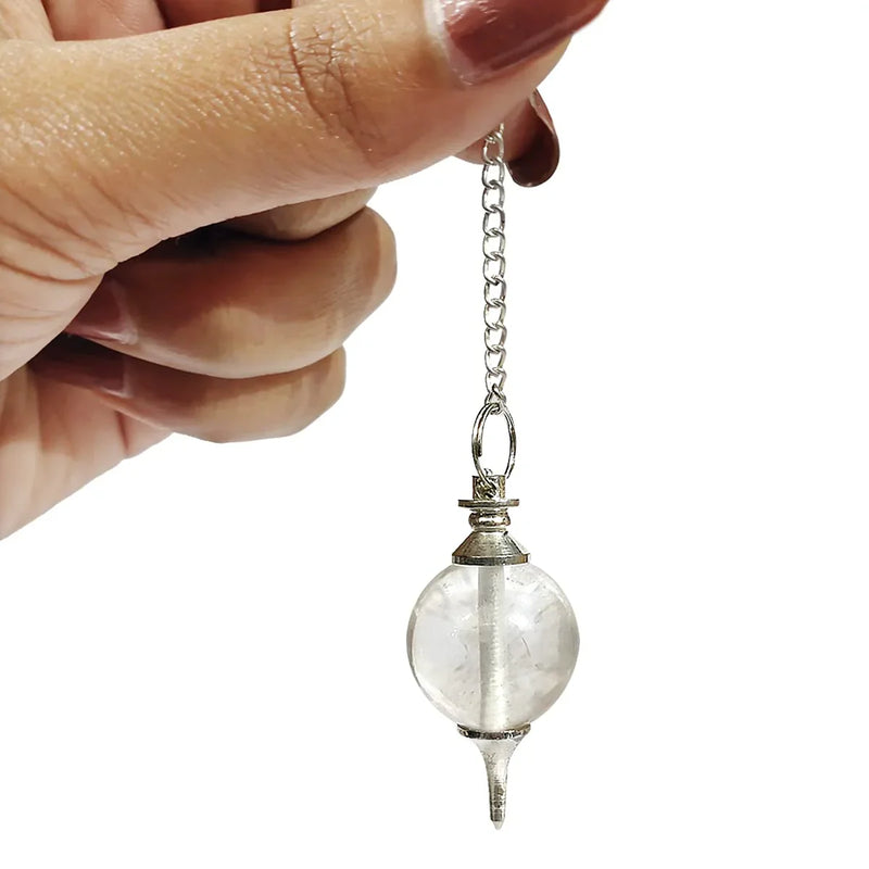 Natural Clear Quartz Pendulum for Dowsing & Meditation | Brahmatells - BrahmatellsStore