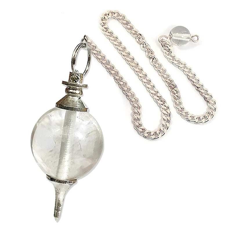 Natural Clear Quartz Pendulum for Dowsing & Meditation | Brahmatells - BrahmatellsStore