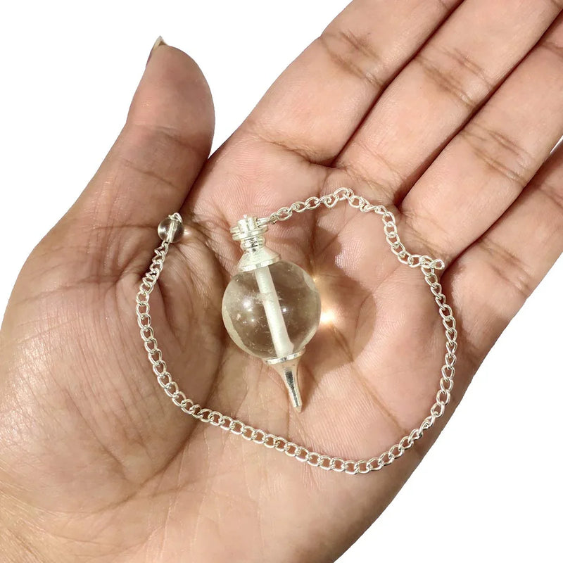 Natural Clear Quartz Pendulum for Dowsing & Meditation | Brahmatells - BrahmatellsStore