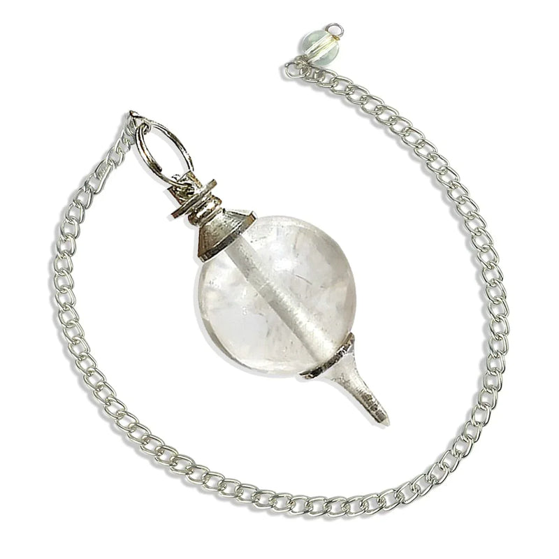Natural Clear Quartz Pendulum for Dowsing & Meditation | Brahmatells - BrahmatellsStore
