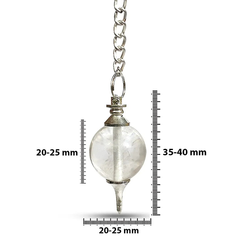 Natural Clear Quartz Pendulum for Dowsing & Meditation | Brahmatells - BrahmatellsStore