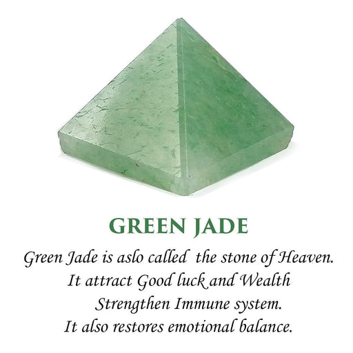 Natural Crystal Stone Jade Pyramid - BrahmatellsStore