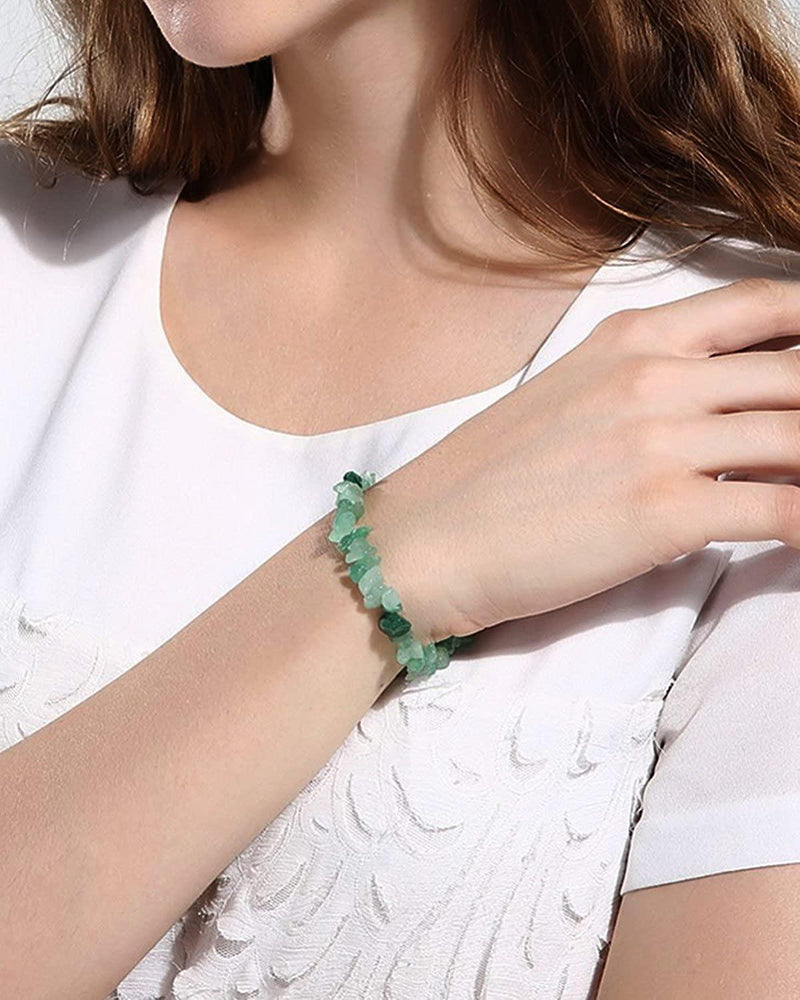Natural Energized Aventurine Crystal Strand Bracelet - BrahmatellsStore