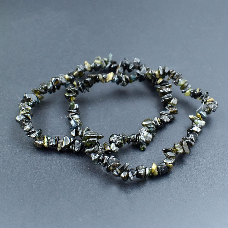 Natural Energized Moldavite Chip Bracelet - BrahmatellsStore