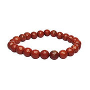 Natural Energized Red Jasper Reiki Healing Stones Bracelet - 8mm Beads - BrahmatellsStore