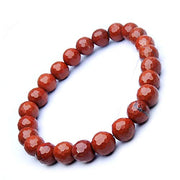 Natural Energized Red Jasper Reiki Healing Stones Bracelet - 8mm Beads - BrahmatellsStore