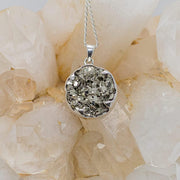 Natural Golden pyrite Wealth Finance Rough Raw Uneven shape Crystal pendant For Men And Women Without Chain - BrahmatellsStore