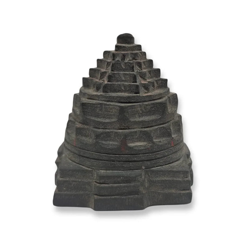 Natural Handcrafted Semi Precious Gemstone Meru Shree Yantra (Shali Gram Shree Yantra) - BrahmatellsStore