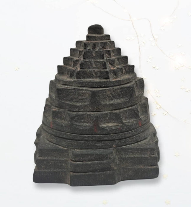 Natural Handcrafted Semi Precious Gemstone Meru Shree Yantra (Shali Gram Shree Yantra) - BrahmatellsStore