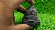 Natural Handcrafted Semi Precious Gemstone Meru Shree Yantra (Shali Gram Shree Yantra) - BrahmatellsStore